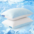 Easeland Firm Pillow Shredded Memory Foam(Adjustable Loft), Cooling Breathable For Sleeping Standard Size 2 Pack