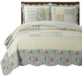 Royal Tradition Annabel Reversible Coverlets, California King Over-Sized 3Pc Quilt Set (110-Inch Wide X 96-Inch Long) Lightweigh