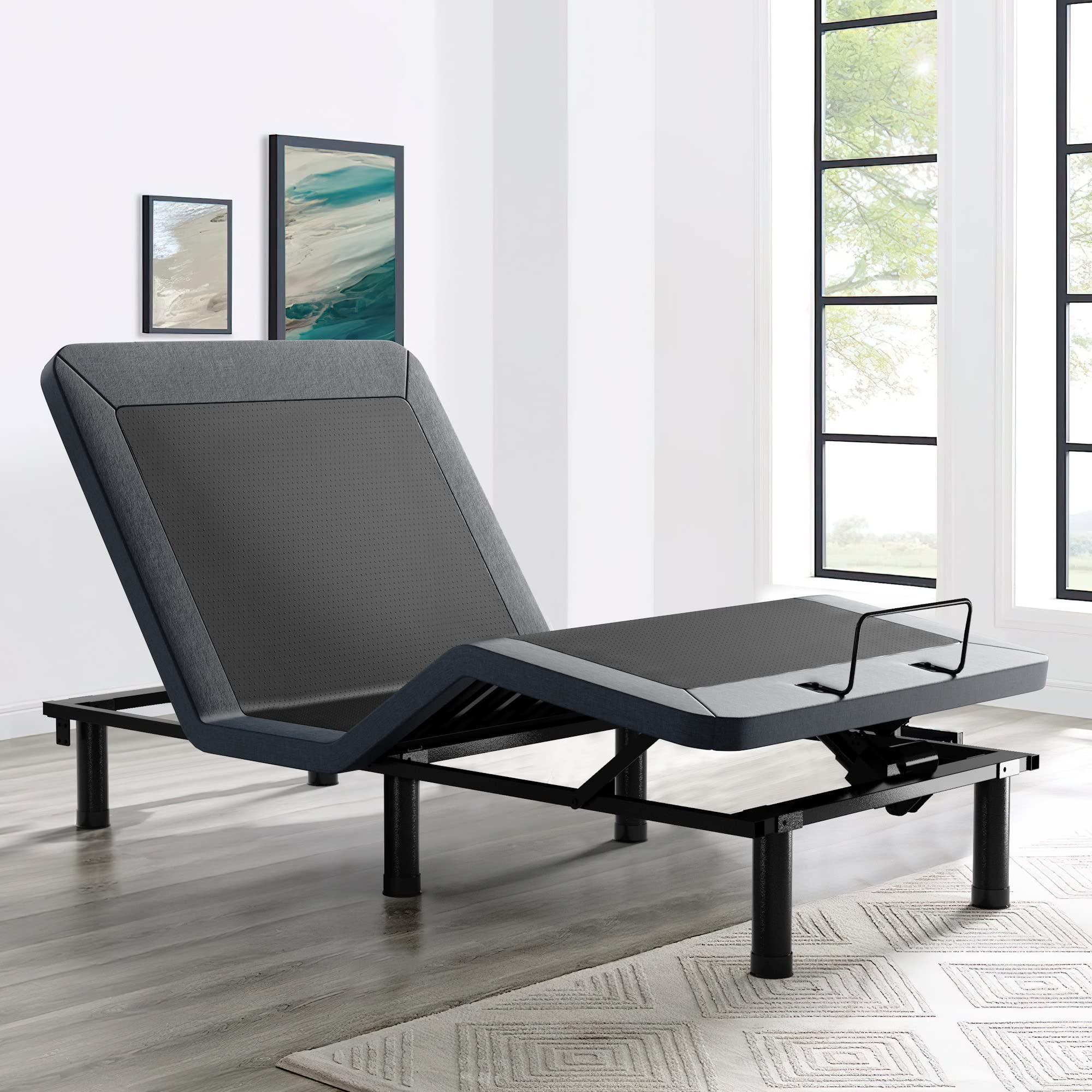 SunsGrove Full Adjustable Bed Frame with Wireless Remote, Electric Bed, Zero Gravity Bed, Head and Foot Incline, Adjustable Leg 