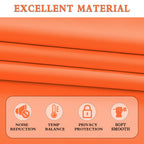 72 Inch Long Room Darkening Bedroom Curtains - Tangerine Orange Blackout Thermal Insulated Window Treatment Drapes For Livingroom Door Curtains,W 52 X L 72,2 Panels