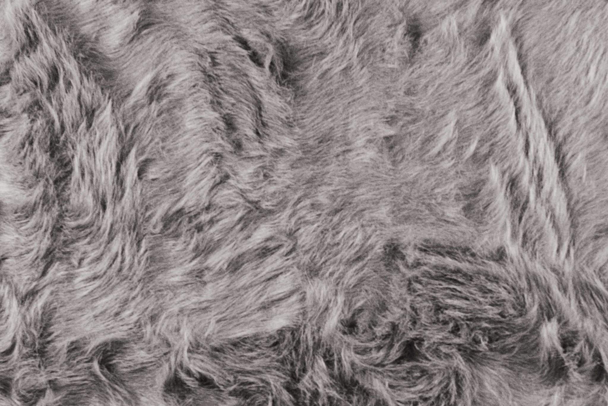 HomeRoots Decor 2-inch x 6-inch Gray Sheepskin Double - Area Rug