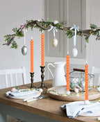 Lpusa Halloween Orange Spiral Taper Candles Twisted Candle Conical Stick Candles For Holiday Wedding Party Wax Unscented Dinner