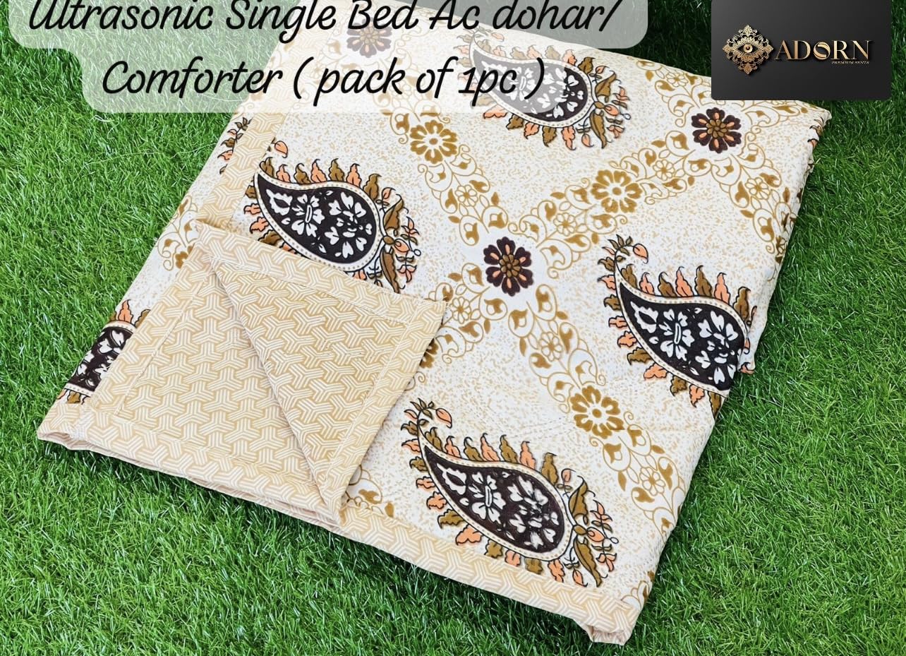M/S Adorn Single Bed Comforter | Dohar Single Bed Size (72 X 36 Inch) | Ac Blanket Comforter | Printed Single Bed Blanket For Ho