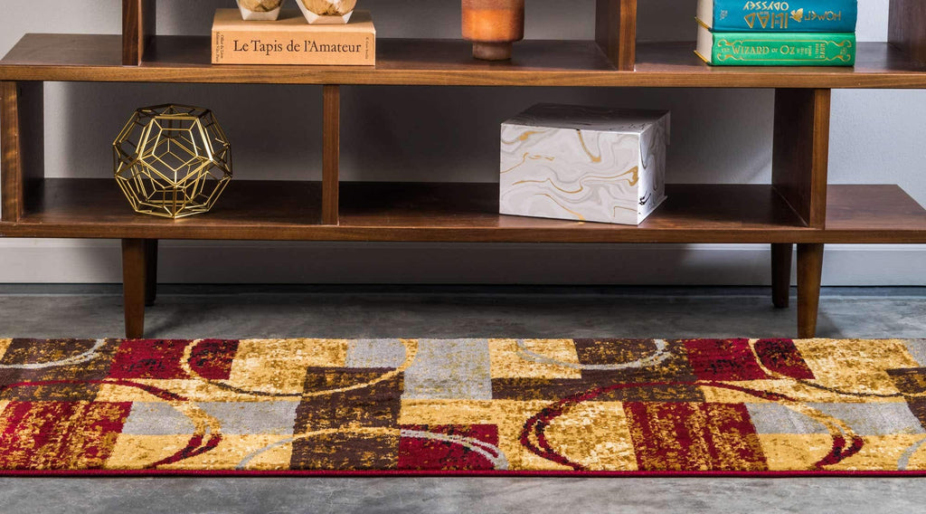 Unique Loom Barista Collection Area Rug - Kouillou (2' X 12' Runner, Multi/ Brown)
