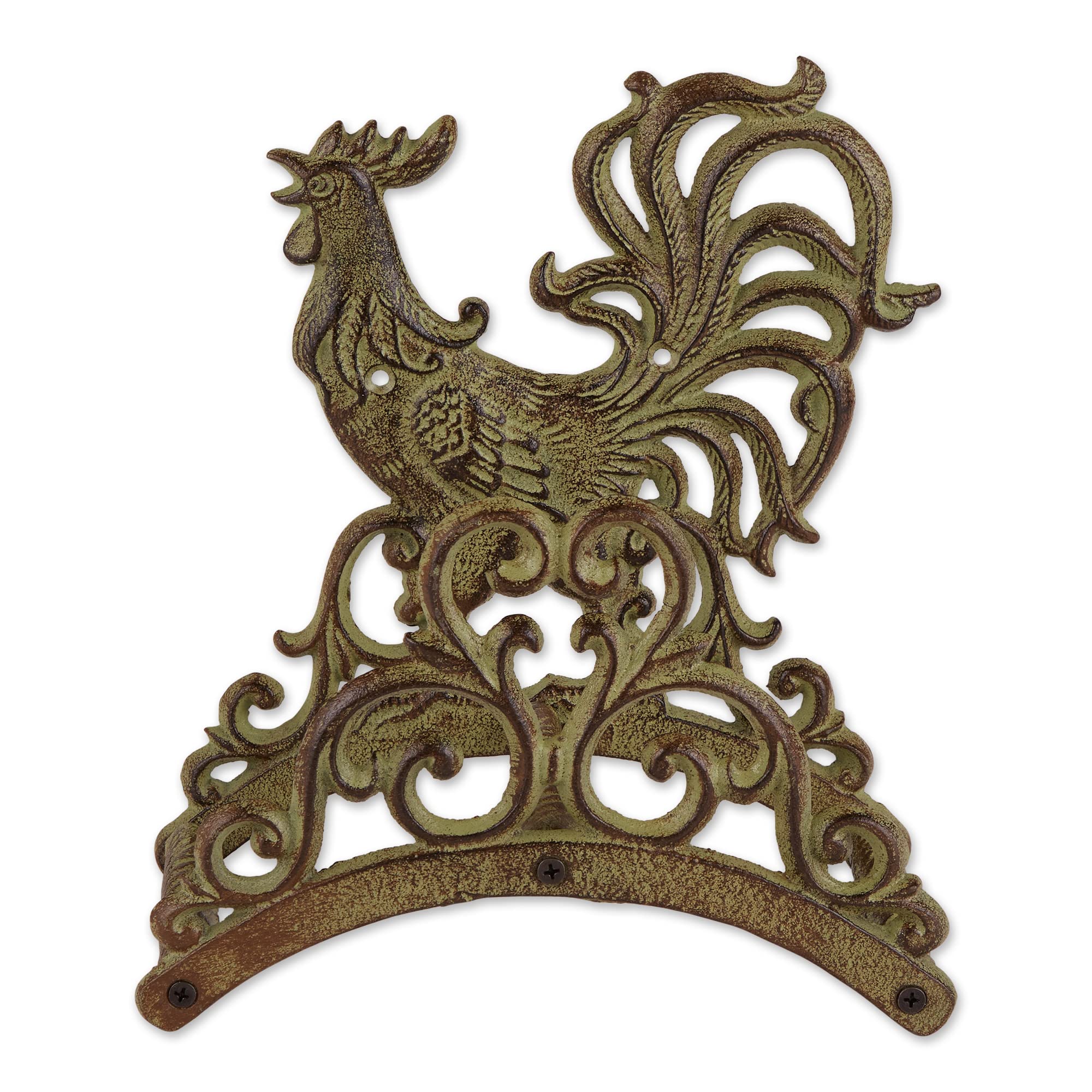 Accent Plus Rooster Cast Iron Hose Organizer 9.5x5.6x10.6