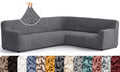 PAULATO BY GA.I.CO. Corner Sectional Couch Cover - Extra Large L-Shape Couch Slipcover - Washable Polyester Sofa Covers - 1-Piec