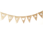 Lwr Crafts Burlap Bunting Banner Triangle Heart Candy Bar