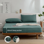 Everly Linen Sheets California King Size,100% Stonewashed French Linen Sheets Deep Pocket Sheets,4Pieces (1Flat Sheet,1Fitted Sh