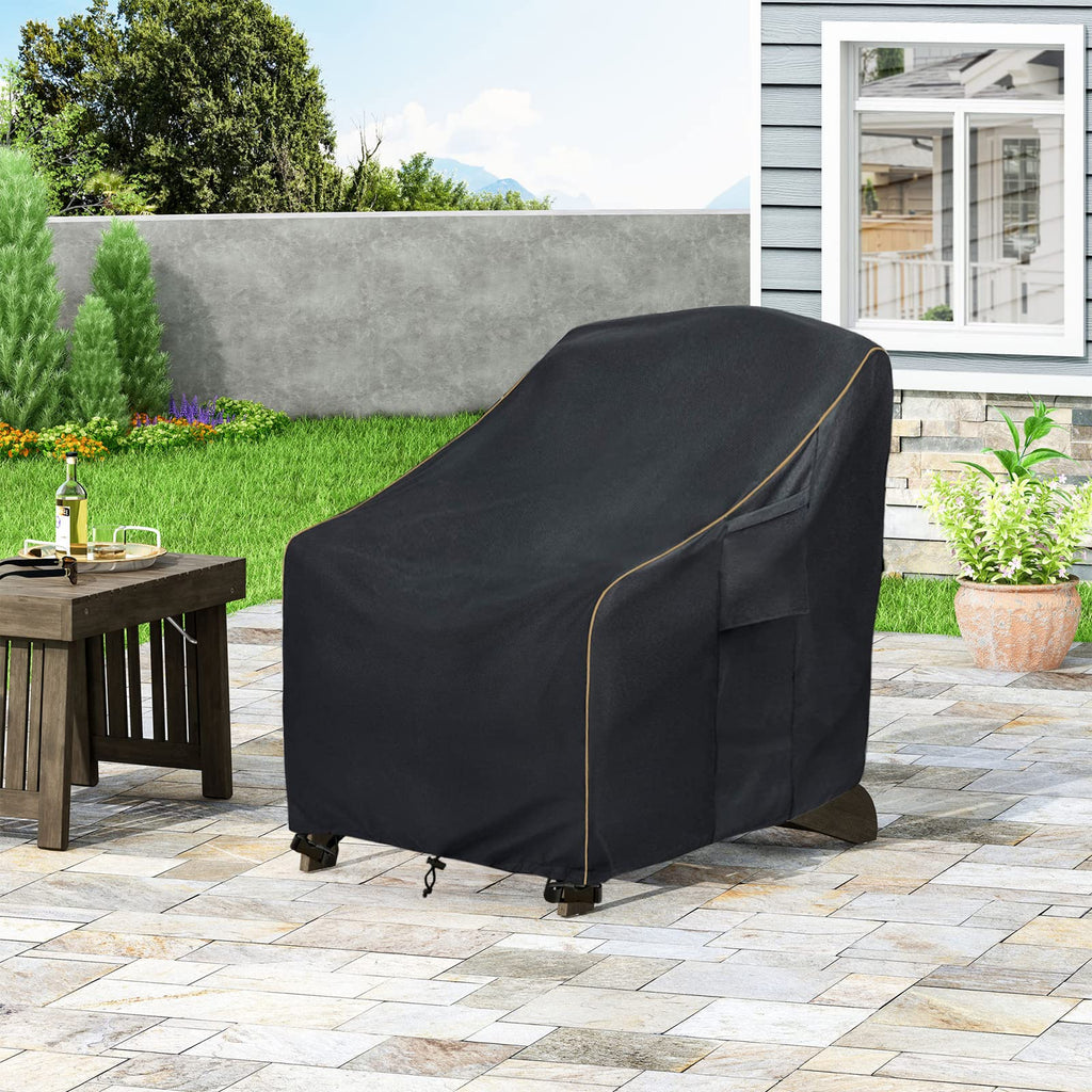 Lsongsky Adirondack Chair Covers 2 Pack,Waterproof Heavy Duty Outdoor Chair Covers,Adirondack Patio Chair Covers For Outdoor Furniture,(33 W X 35 D X 36 H Inches),Black