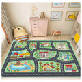 Kids Rug Car Rugs Playmat Carpet for Kids Toy Cars for Playroom Classroom Kids Room, Educational Area Rugs Non-Slip Road Traffic