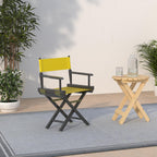 Casual Home 200-02/021-34 18" Black Frame-Gold Canvas Director Chair Classic Height, Blackframe