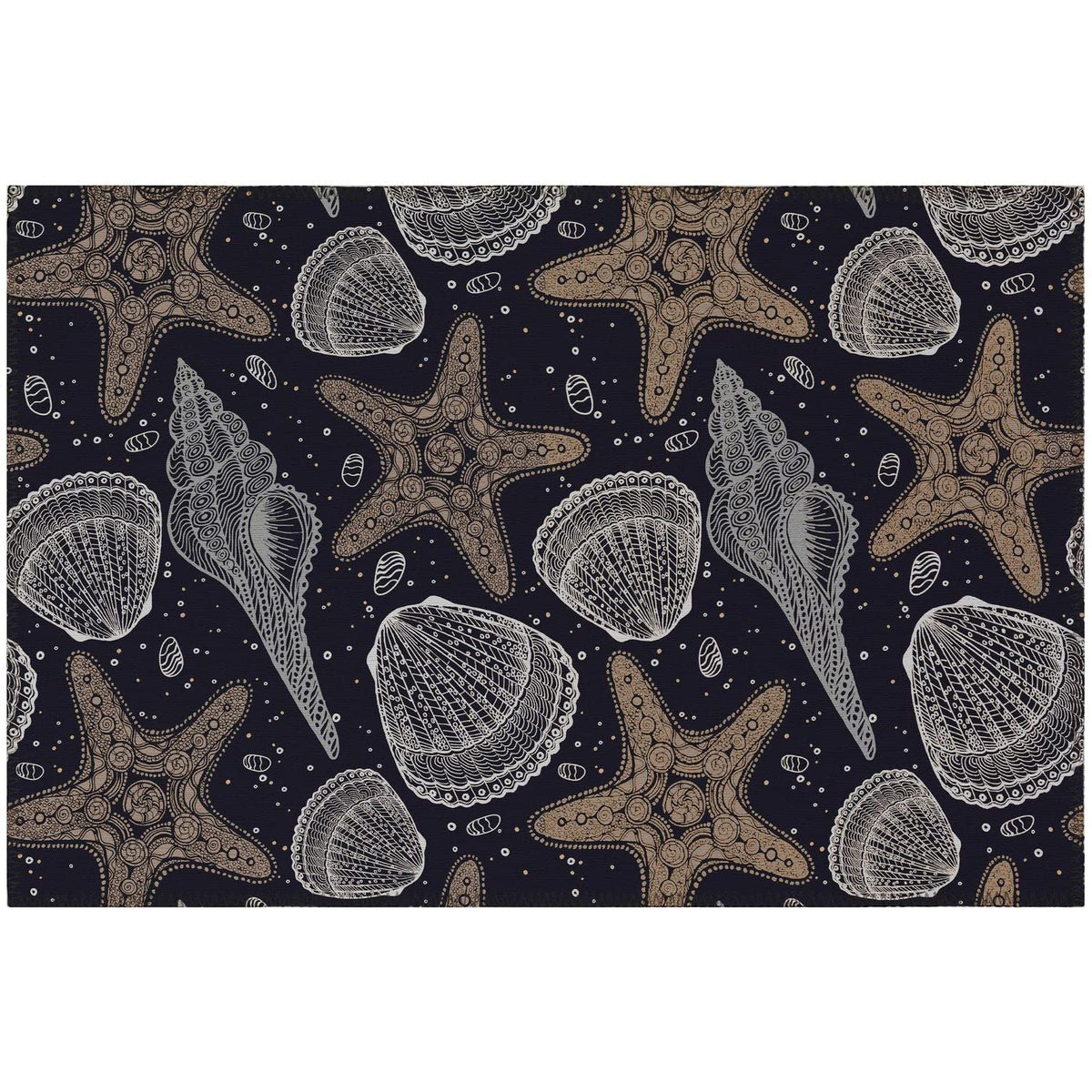 Seabreeze Sz4 Black Coastal Rug Rectangle 8' X 10'