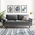 Modway Eei-3764-Gry Valour Performance Velvet Sofa, Gray