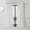 Richmark International Paloma Sheer Dual Header Curtain Panel 52 x 63 in White