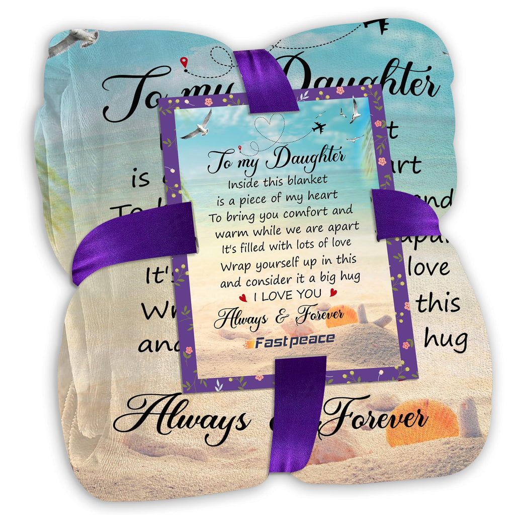 Fastpeace Daughter Gifts From Mom Dad - To My Daughter Blanket For Daughter - Mothers Day, Birthday, Graduation Gifts For Daught