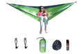 Millennial Methods Ultra Lightweight Double Hammock (Green) - All Inclusive Ripstop Parachute Nylon Hammock for Backpacking, Cam