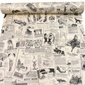 PoetryHome Self-Adhesive Vintage Newspapaer Wall Paper Drawer Shelf Liner for Kitchen Bathroom Cabinets Dresser Wall Crafts 17.7