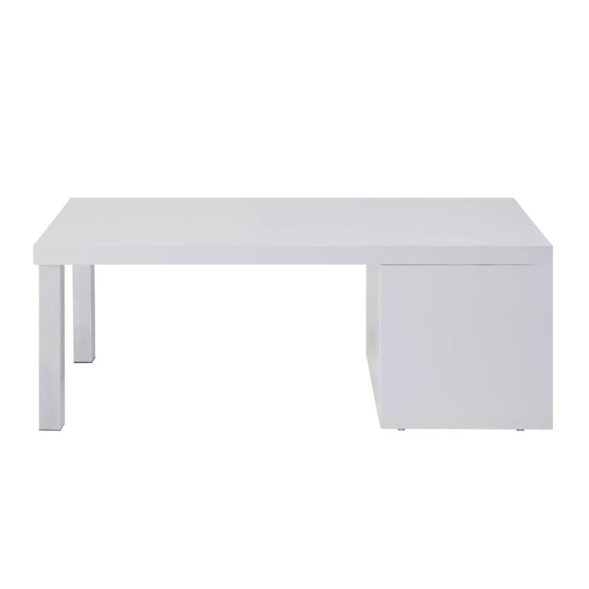 Ergode Coffee Table White High Gloss & Chrome