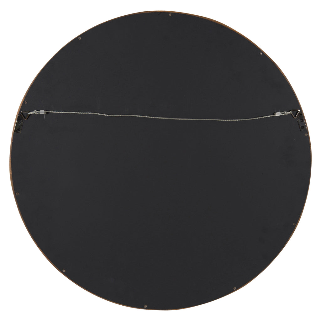 Hutton Round Wood Wall Mirror