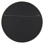 Hutton Round Wood Wall Mirror