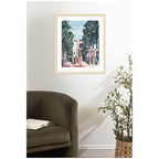 Framed Art Palm Trees and Flamingos by Sarah Eisenlohr