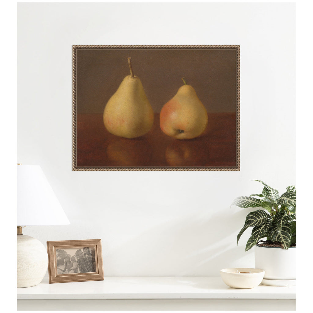 Two McLaughlin Pears no date Jeremiah Pearson Hardy by Nostalgia Prints Framed Canvas Wall Art Print