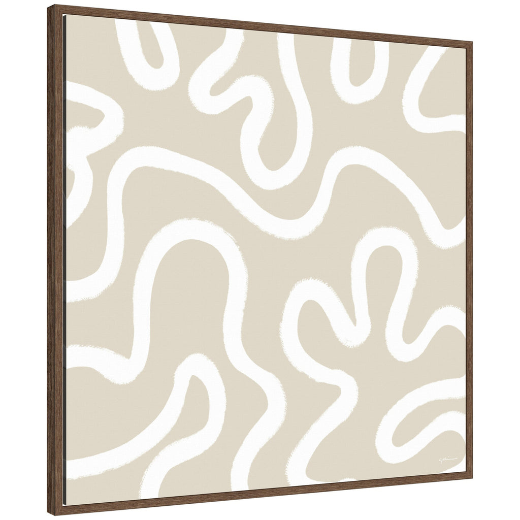 Organic Figures by Gabrielly Guedes Framed Canvas Wall Art Print