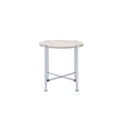 Ergode End Table White Oak & Chrome
