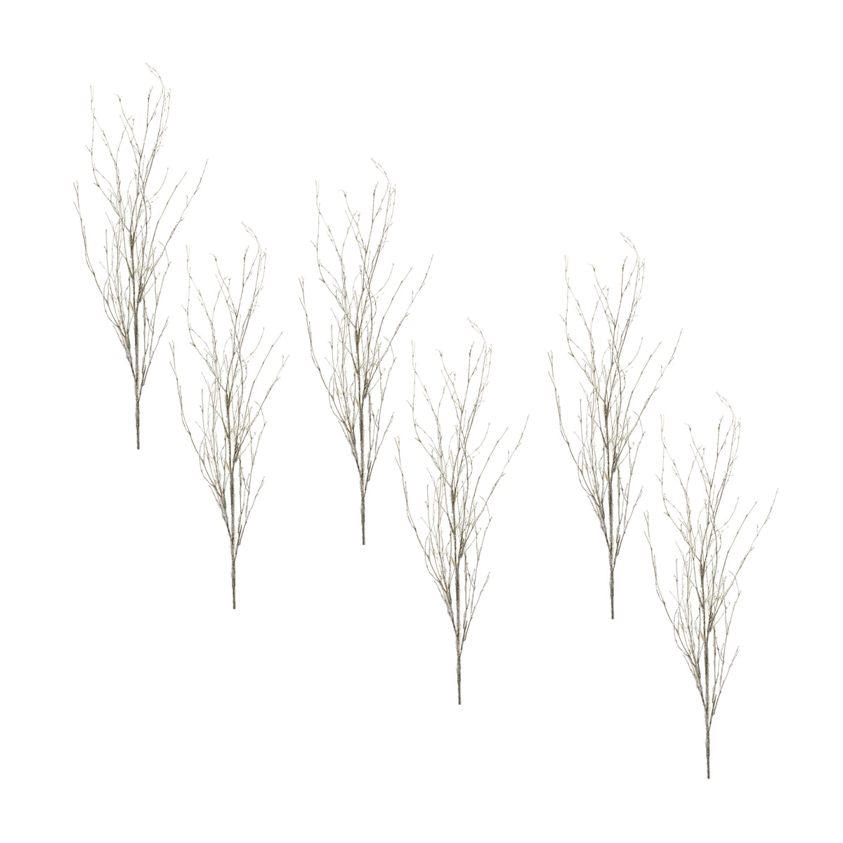 Bamboo Glitter Branch (Set Of 6)
