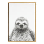 Sylvie Sloth Framed Canvas by Simon Te Tai