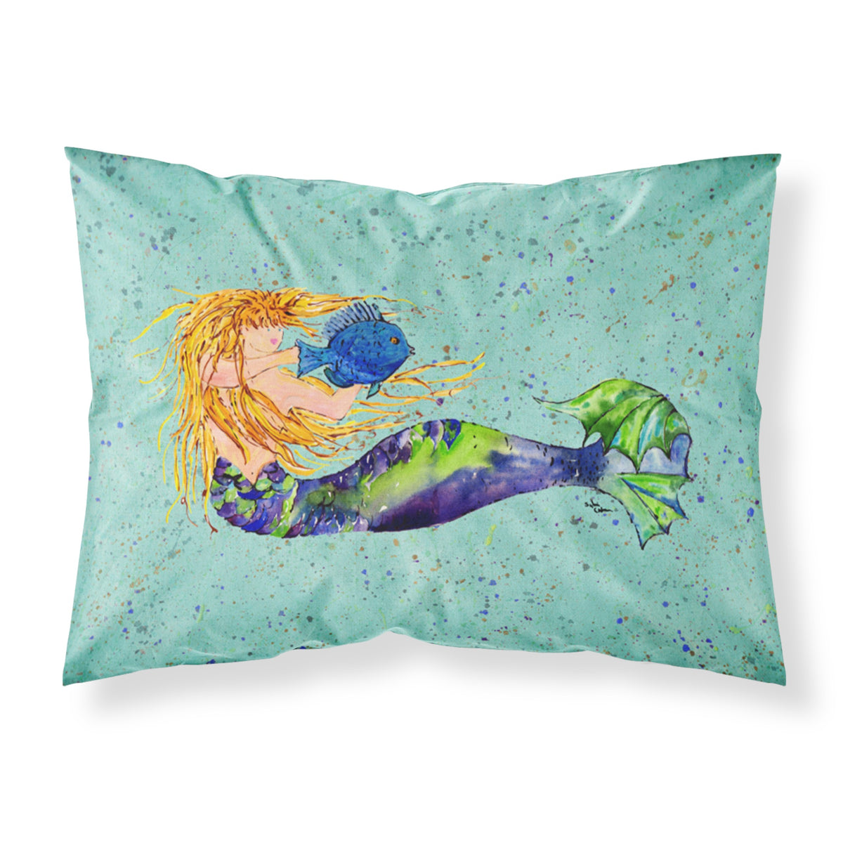 'Caroline'S Treasures 8336Pillowcase Mermaid Moisture Wicking Fabric Standard Pillowcase, Large, Multicolor'