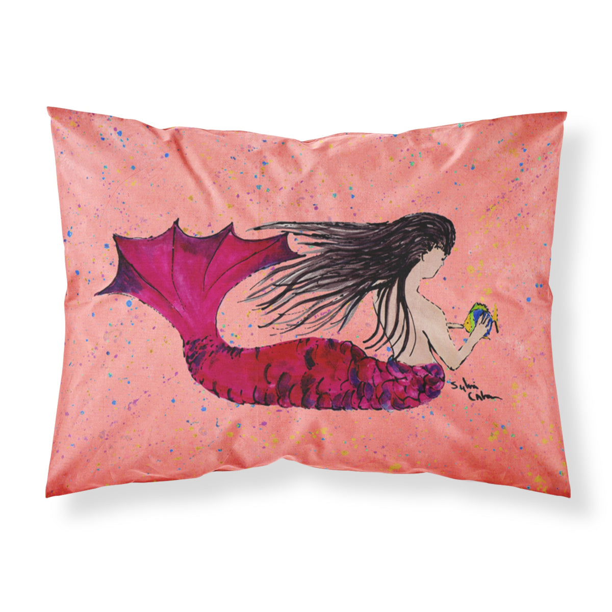 'Caroline'S Treasures 8338Pillowcase Mermaid Moisture Wicking Fabric Standard Pillowcase, Large, Multicolor'