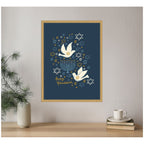 Sylvie Framed Canvas Love and Light Happy Hanukkah by Vicky Yorke