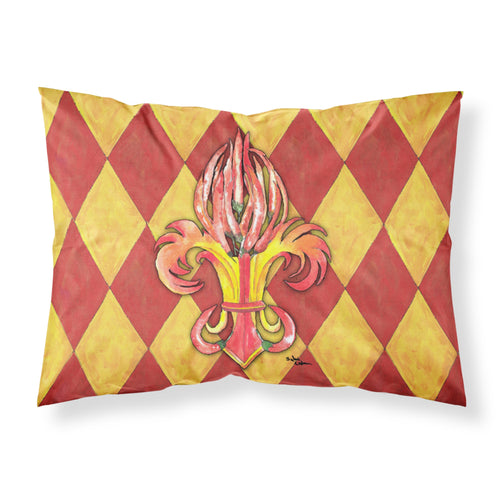 'Caroline'S Treasures 8499Pillowcase Peppers Fleur De Lis Moisture Wicking Fabric Standard Pillowcase, Large, Multicolor'