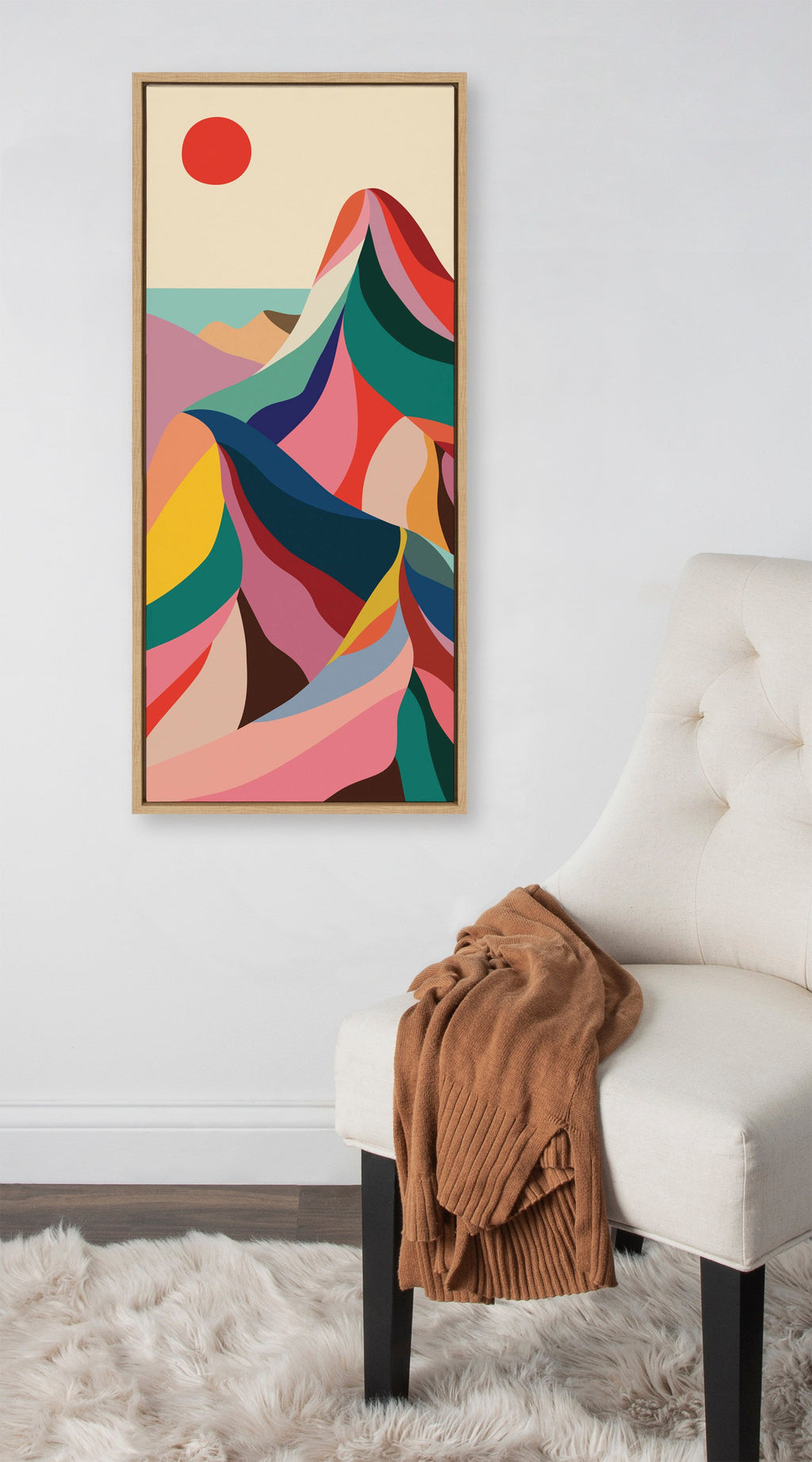 Sylvie MCM Mountains Framed Canvas by Rachel Lee of My Dream Wall