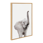 Sylvie Young Elephant Framed Canvas by Amy Peterson