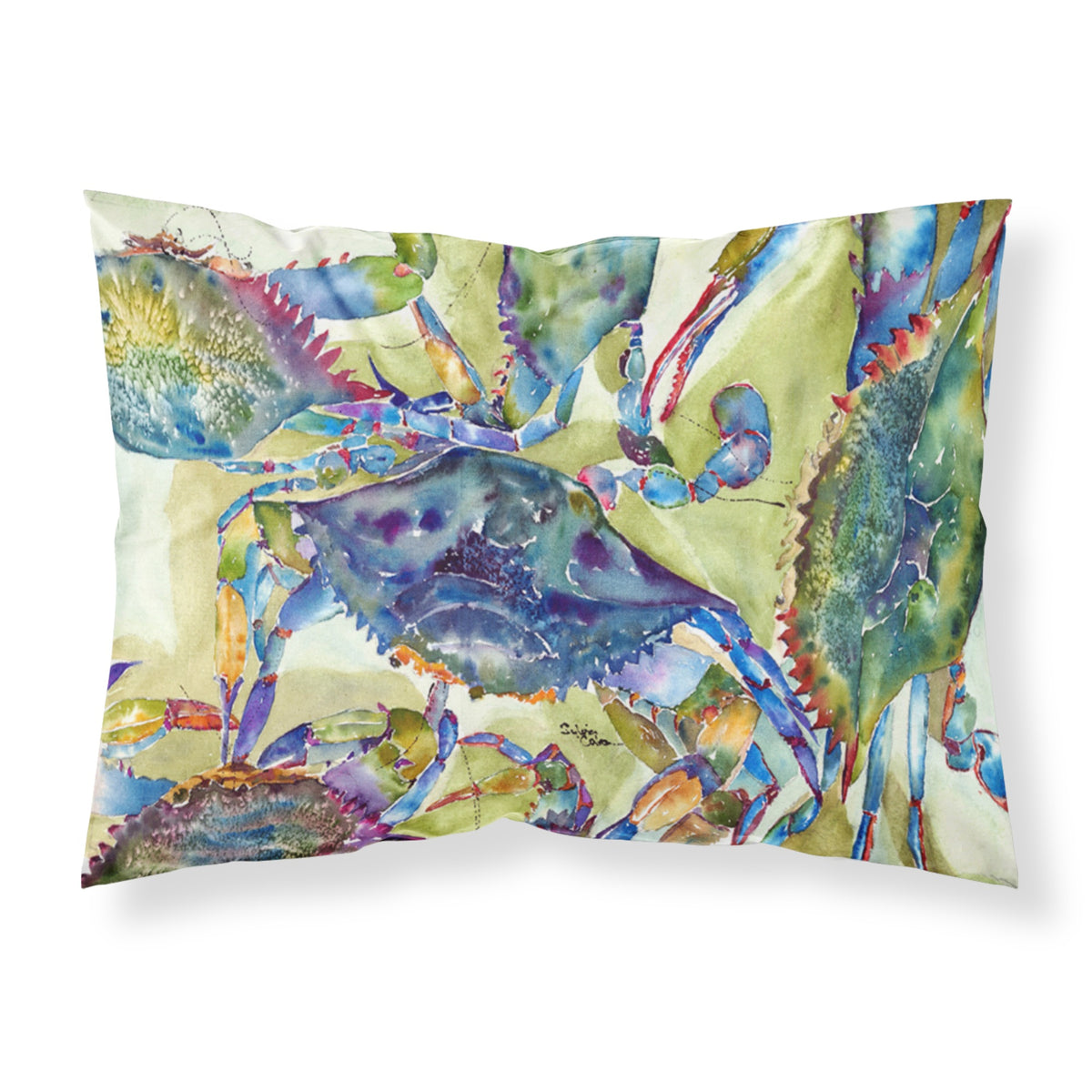 'Caroline'S Treasures 8512Pillowcase Crab All Over Moisture Wicking Fabric Standard Pillowcase, Large, Multicolor'