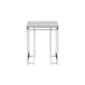 Ergode End Table Natural Oak & Chrome