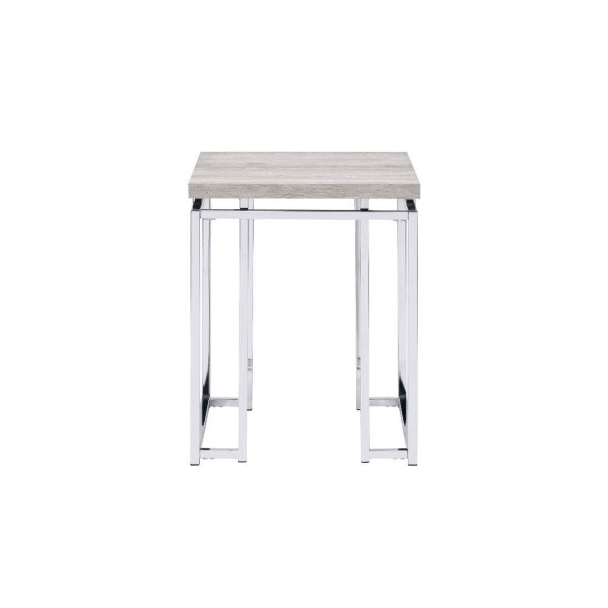 Ergode End Table Natural Oak & Chrome