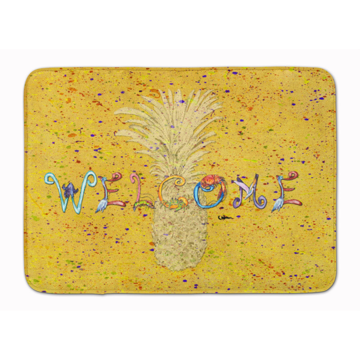 Carolines Treasures Pineapple Floor Mat, 19 x 27, Multicolor