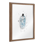 Blake Girl in a Bath Framed Printed Glass by Viola Kreczmer