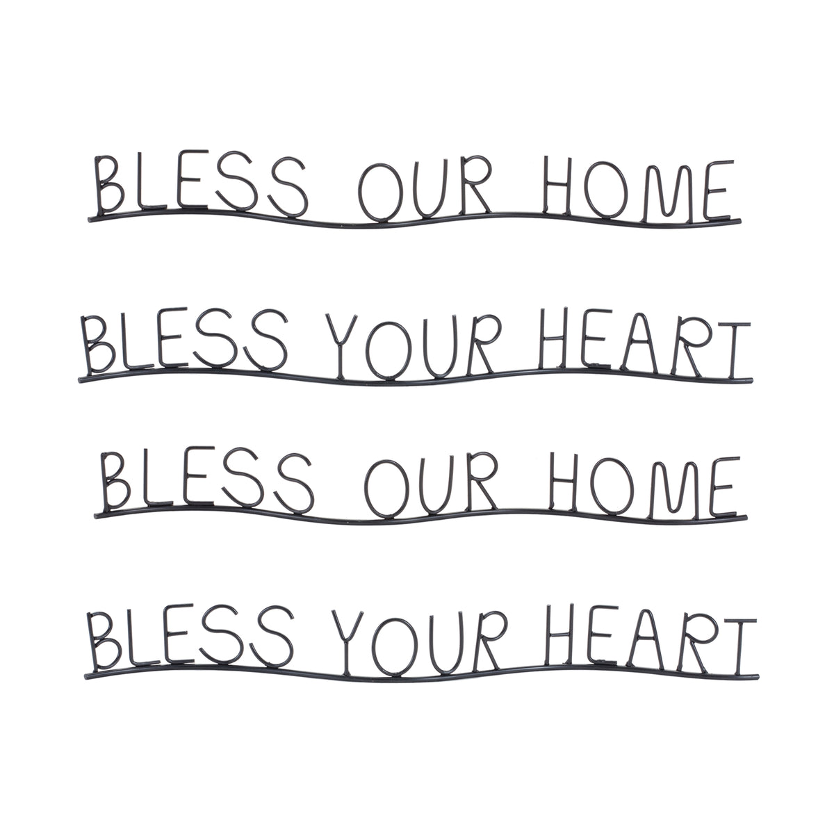 Bless Home and Heart Decor (Set of 4)
