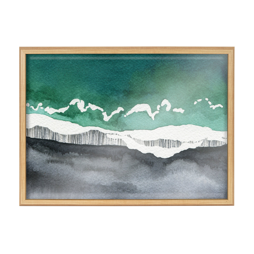 Blake Black Sands Dream Framed Printed Glass by Janet Meinke-Lau