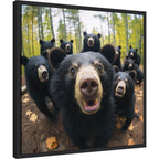 Funny Black Bear Selfie by The Creative Bunch Studio
