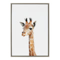 Sylvie Baby Giraffe Framed Canvas by Amy Peterson