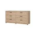 Mira 6 Drawer Double Dresser, Jackson Hickory