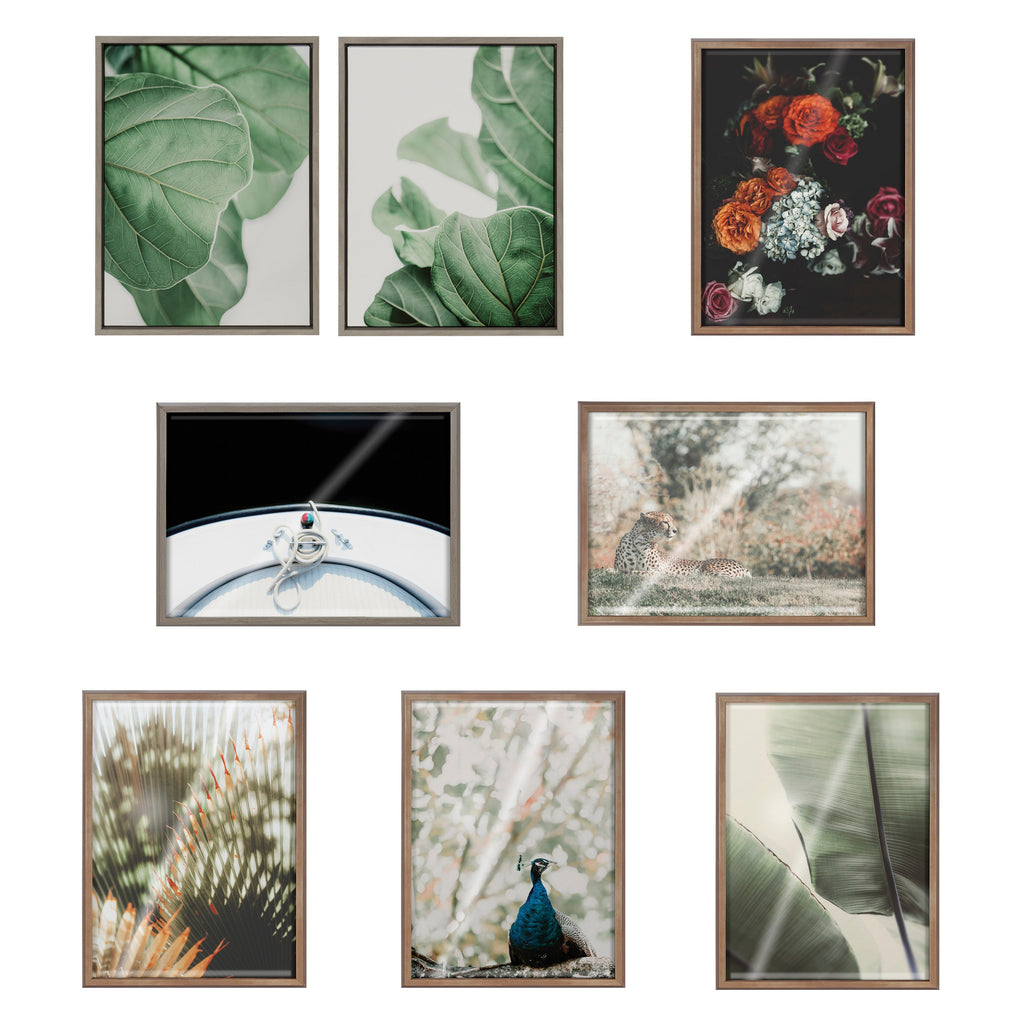 Sylvie Plant Study 6 and Plant Study 7 Framed Canvas Set by Alicia Abla