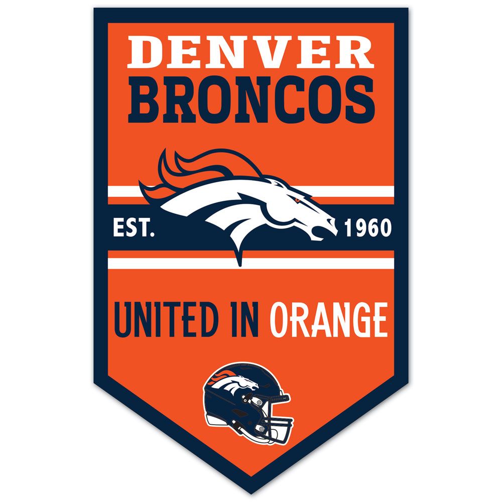 Denver Broncos Sign 11x17 Wood Chevron
