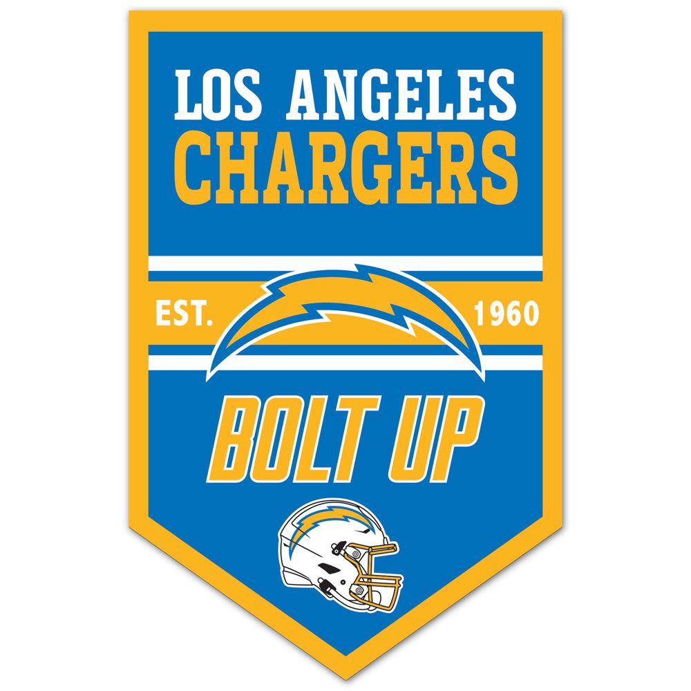 Los Angeles Chargers Sign 11x17 Wood Chevron