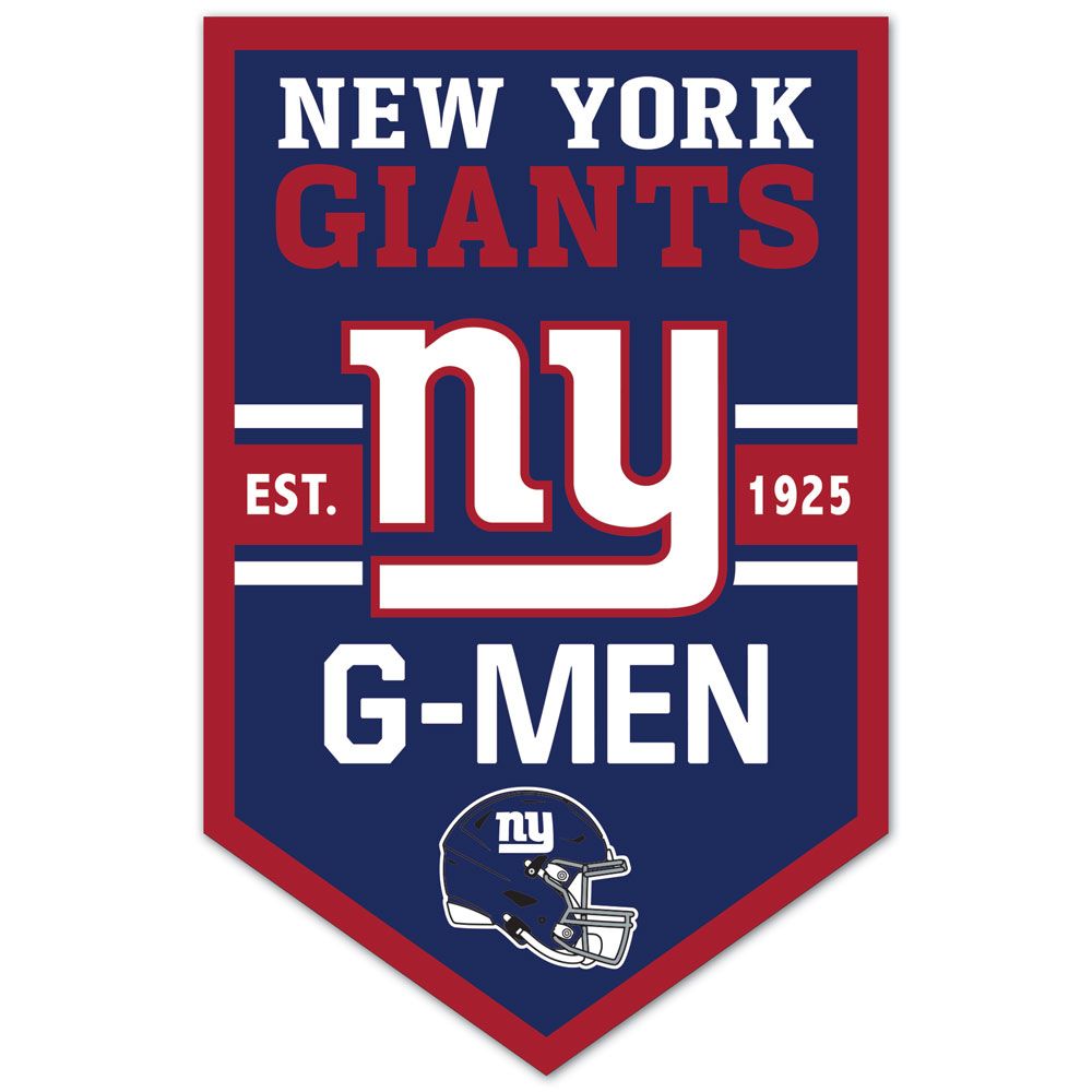 New York Giants Sign 11x17 Wood Chevron